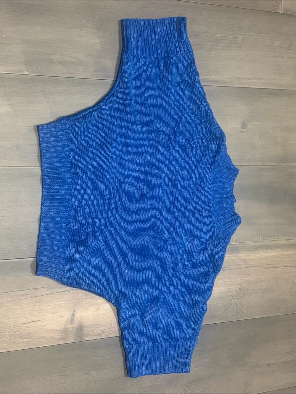 Worthington Cobalt Blue Cropped V-Neck Button Cardigan